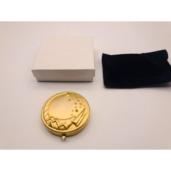Vintage Estee Lauder Golden Scorpio Lucidity Translucent Pressed Powder Compact - Picture 1 of 5